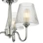 Rimaz 3 Light Bathroom Semi Flush Polished Chrome and Ribbed Glass IP44