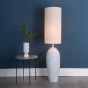 Roetta Floor Lamp White and Natural With Shade