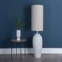 Roetta Floor Lamp White and Natural With Shade