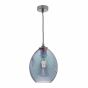 Rogan Pendant Iridised Glass and Polished Black Chrome