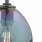 Rogan Pendant Iridised Glass and Polished Black Chrome