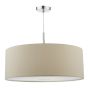 Ronda 3lt Pendant Ecru Faux Silk Shade 60cm