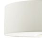 Ronda 3 Light Pendant White Faux Silk Shade 60cm