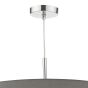 Ronda 3 Light Pendant Grey Faux Silk Shade 60cm