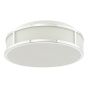 Royce 2 Light Bathroom Flush Polished Chrome and Opal Glass IP44