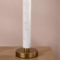 Ruperta Table Lamp Antique Bronze and Marble With Shade