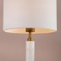 Ruperta Table Lamp Antique Bronze and Marble With Shade