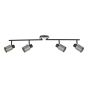 Ryan 4 Light Bar Spotlight Brushed Nickel Matt Black