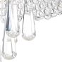 Saigon 5 Light Flush Crystal and Polished Chrome