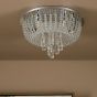 Saigon 5 Light Flush Crystal and Polished Chrome