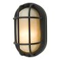 Salcombe Oval Outdoor Wall Light Matt Black IP44