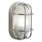 Salcombe Oval Outdoor Wall Light Stainless Steel Glass IP44