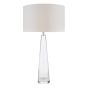 Samara Table Lamp Glass and Polished Chrome With Shade