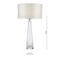 Samara Table Lamp Clear Glass Base Only
