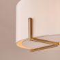 Santino 3 Light Pendant Antique Bronze With Natural Linen Shade