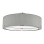 Santino 3 Light Semi Flush Satin Chrome With Grey Shade