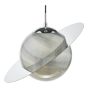 Saturn Pendant Planet Style Glass and Polished Chrome