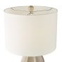 Saundra Table Lamp Taupe Ceramic and Matt Antique Brass With Shade