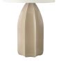 Saundra Table Lamp Taupe Ceramic and Matt Antique Brass With Shade