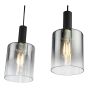 Savannah 4 Light Bar Pendant Matt Black and Smoked Glass
