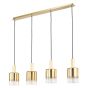 Savannah 4 Light Bar Pendant Satin Gold and Gold Ombre Glass