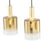 Savannah 4 Light Bar Pendant Satin Gold and Gold Ombre Glass
