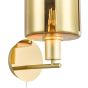 Savannah Wall Light Satin Gold and Gold Ombre Glass