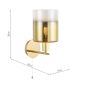 Savannah Wall Light Satin Gold and Gold Ombre Glass
