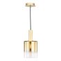 Savannah Pendant Satin Gold and Gold Ombre Glass
