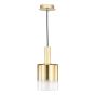 Savannah Pendant Satin Gold and Gold Ombre Glass