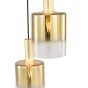 Savannah 3 Light Cluster Pendant Satin Gold and Gold Ombre Glass