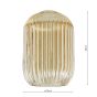 Sawyer Easy Fit Shade Champagne Ribbed Glass