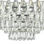 Sceptre 3 Light Pendant Pebble Style Clear Droppers Polished Chrome Frame