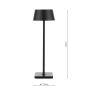 Sergio Rechargeable Outdoor Table Lamp Matt Black LED IP54