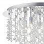 Sestina 5 Light G9 Flush Decorative Rods and Crystal Beads
