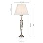 Siam Table Lamp Satin Chrome With Shade (Multipack)