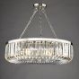 Sigourney 8 Light Pendant Polished Nickel and Crystal
