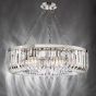 Sigourney 8 Light Pendant Polished Nickel and Crystal