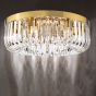 Sigourney 6 Light Flush Satin Gold and Crystal