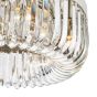 Sigourney 6 Light Flush Polished Nickel and Crystal