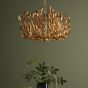 Silvius 9 Light Pendant Gold Leaf