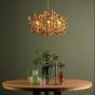 Silvius 9 Light Pendant Gold Leaf