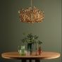 Silvius 9 Light Pendant Gold Leaf