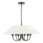 Sivan 6 Light Pendant Matt Black With Shade