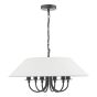 Sivan 6 Light Pendant Matt Black With Shade