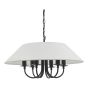 Sivan 6 Light Pendant Matt Black With Shade