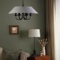 Sivan 6 Light Pendant Matt Black With Shade