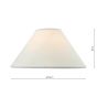 Sivan White Linen Coolie Shade 16cm