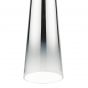 Smokey Table Lamp Clear & Chrome Ombre Glass With Shade