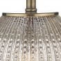 Sonia Dual Light Table Lamp Antique Brass & Silver Glass With Shade